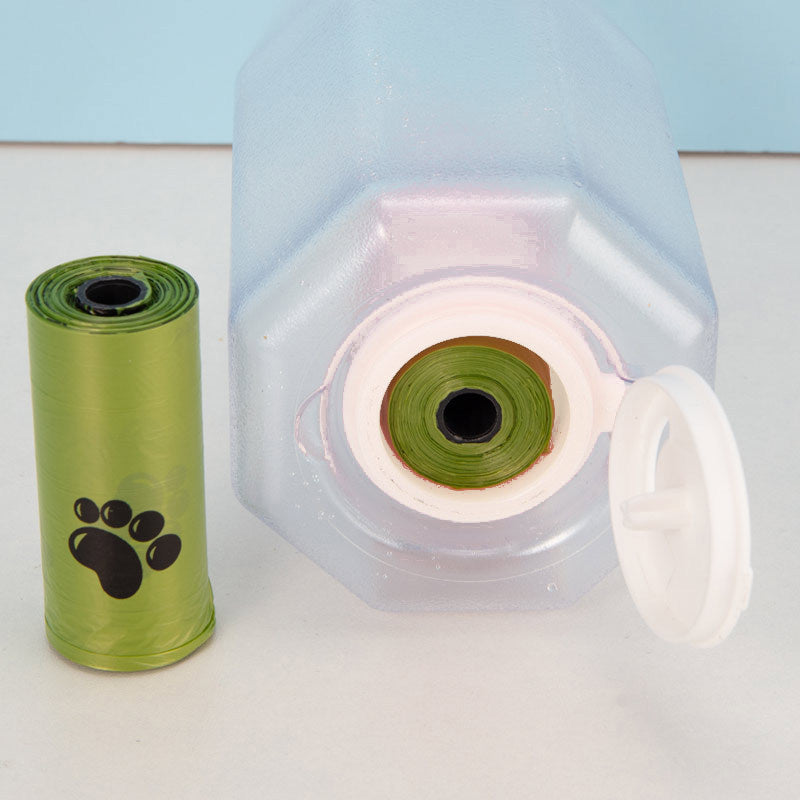 3-in-1- Wasserspender, Futter, Kotbeutelspender