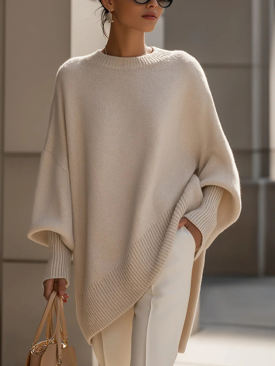 Dicker, lockerer Damen-Strickpullover